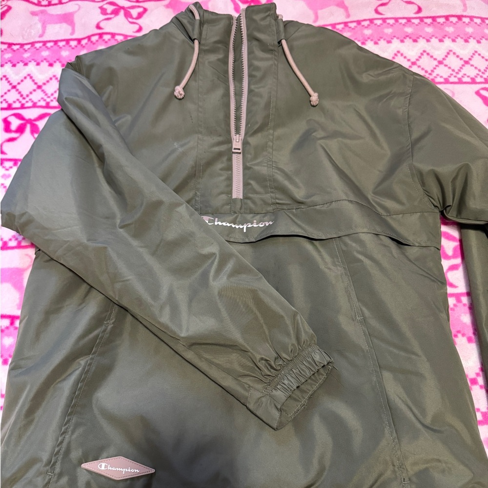 Champion Sage Green Pullover Jacket